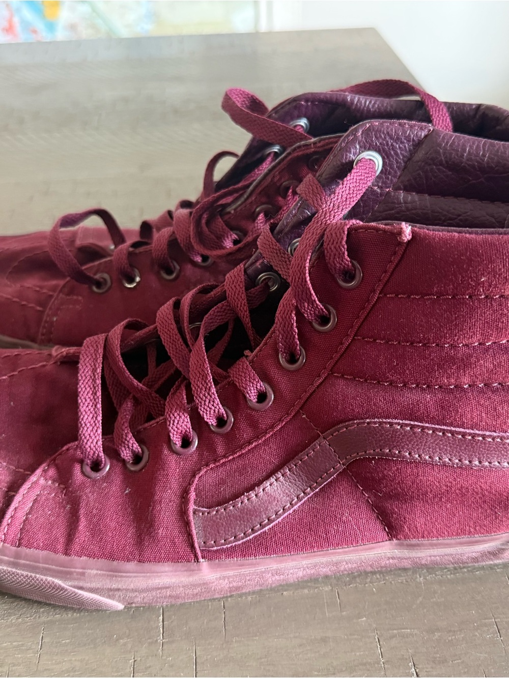 Vans Burgundy High-Top Sneakers